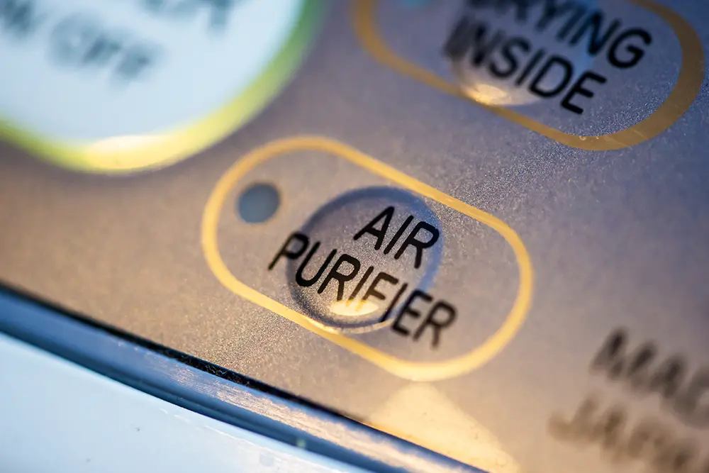 Air purifier button